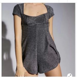 Beautiful sparkly romper  with an open back size m from urban outfitters